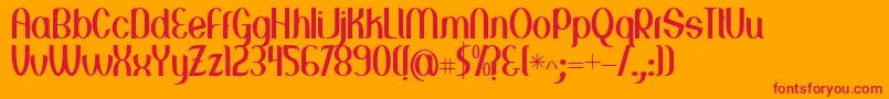Greenstone Font – Red Fonts on Orange Background