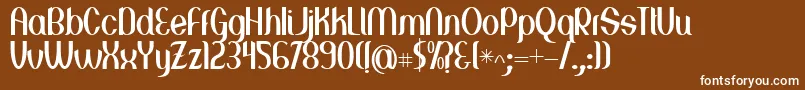Greenstone Font – White Fonts on Brown Background