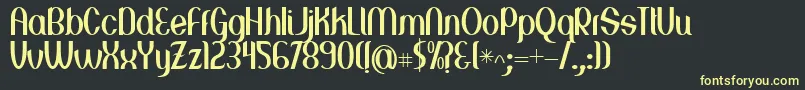 Greenstone Font – Yellow Fonts on Black Background