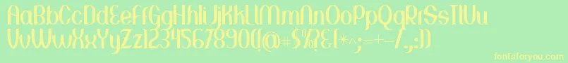 Greenstone Font – Yellow Fonts on Green Background