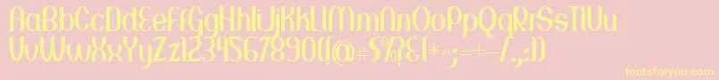 Greenstone Font – Yellow Fonts on Pink Background