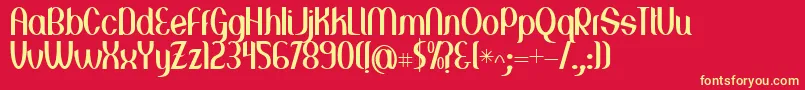 Greenstone Font – Yellow Fonts on Red Background