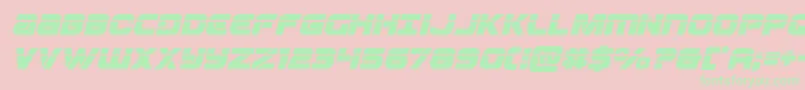 フォントOzdalaserital – ピンクの背景に緑の文字