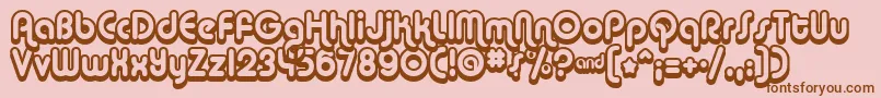 AlbaSuper Font – Brown Fonts on Pink Background