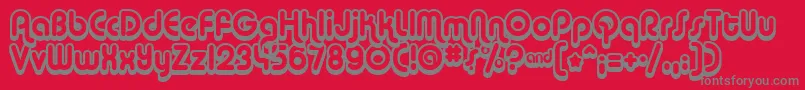 AlbaSuper Font – Gray Fonts on Red Background