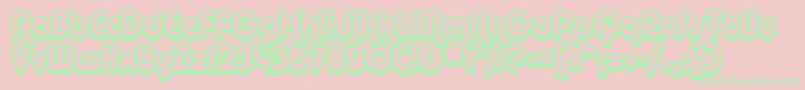 AlbaSuper-Schriftart – Grüne Schriften auf rosa Hintergrund