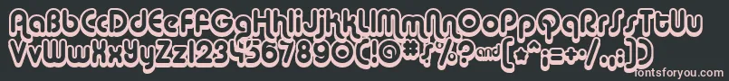 AlbaSuper-Schriftart – Rosa Schriften auf schwarzem Hintergrund