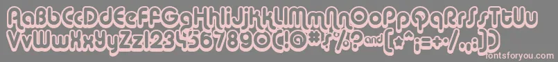 AlbaSuper-Schriftart – Rosa Schriften auf grauem Hintergrund