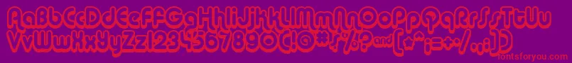 AlbaSuper Font – Red Fonts on Purple Background