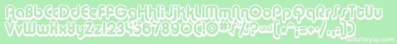AlbaSuper Font – White Fonts on Green Background