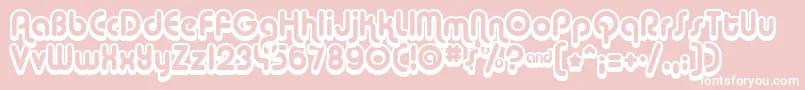 AlbaSuper Font – White Fonts on Pink Background