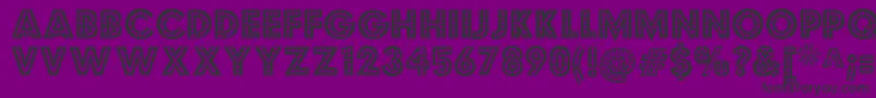 Budmojiggler-Schriftart – Schwarze Schriften auf violettem Hintergrund
