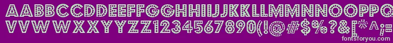 Budmojiggler Font – Green Fonts on Purple Background