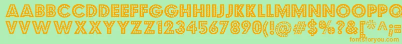 Budmojiggler Font – Orange Fonts on Green Background