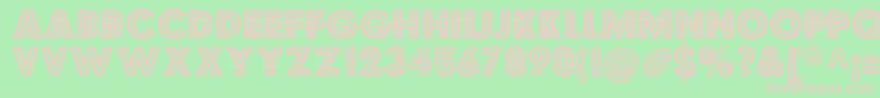 Budmojiggler Font – Pink Fonts on Green Background