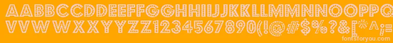 Budmojiggler Font – Pink Fonts on Orange Background