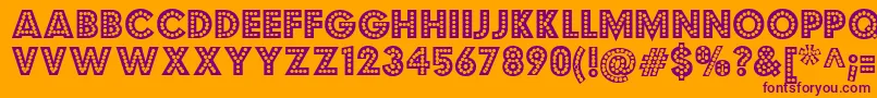 Budmojiggler Font – Purple Fonts on Orange Background