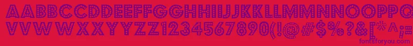 Budmojiggler Font – Purple Fonts on Red Background