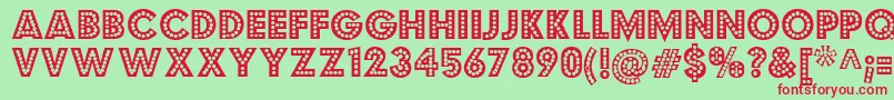 Budmojiggler Font – Red Fonts on Green Background