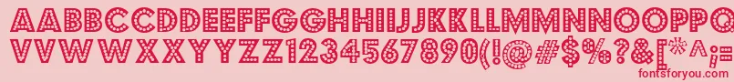 Budmojiggler Font – Red Fonts on Pink Background