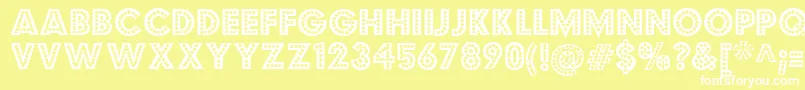 Budmojiggler Font – White Fonts on Yellow Background