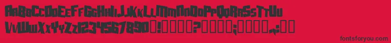AftershockDebrisCondsolid Font – Black Fonts on Red Background