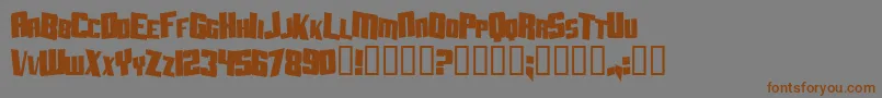 AftershockDebrisCondsolid Font – Brown Fonts on Gray Background