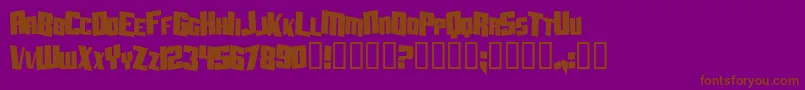 AftershockDebrisCondsolid Font – Brown Fonts on Purple Background