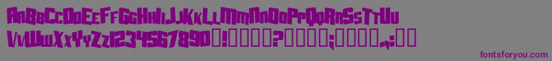 AftershockDebrisCondsolid Font – Purple Fonts on Gray Background