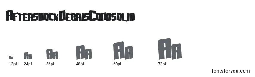 AftershockDebrisCondsolid Font Sizes