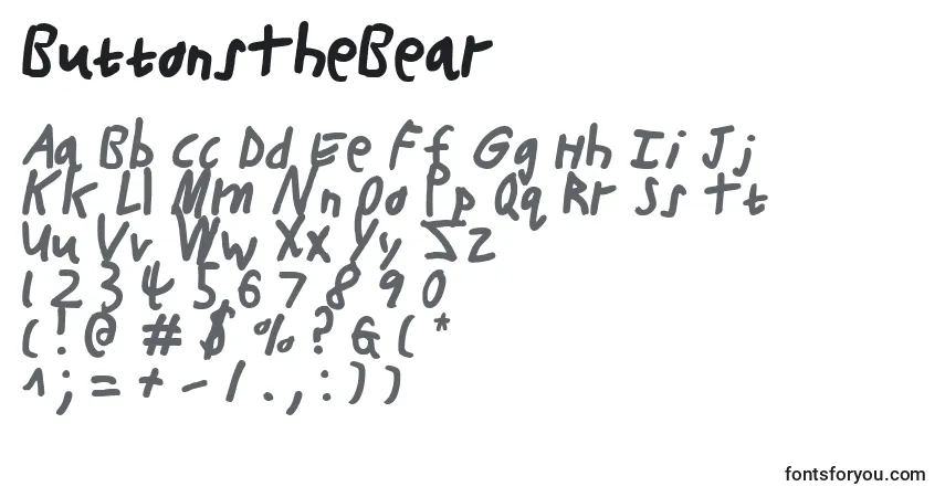 ButtonsTheBear Font – alphabet, numbers, special characters