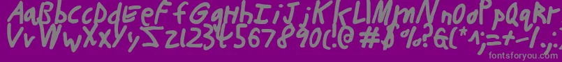 ButtonsTheBear Font – Gray Fonts on Purple Background