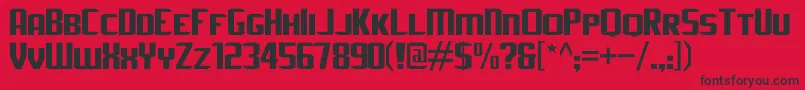 JLogRebellionSansSmallCaps Font – Black Fonts on Red Background