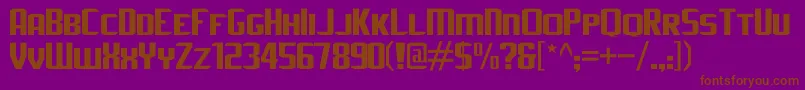 JLogRebellionSansSmallCaps Font – Brown Fonts on Purple Background