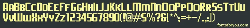 JLogRebellionSansSmallCaps Font – Yellow Fonts on Black Background