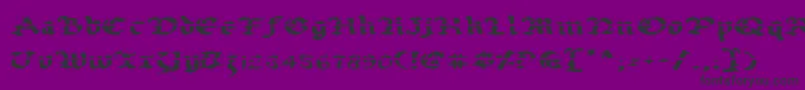 フォントUberlav2e – 紫の背景に黒い文字