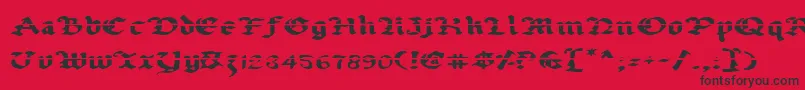 Uberlav2e Font – Black Fonts on Red Background
