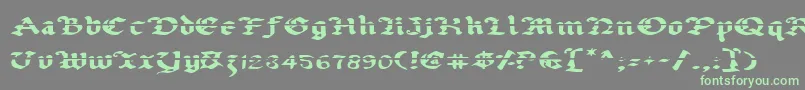 Шрифт Uberlav2e – зелёные шрифты на сером фоне