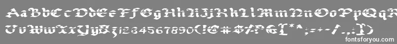 フォントUberlav2e – 灰色の背景に白い文字