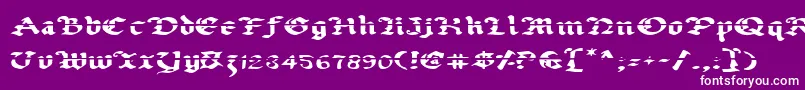 Uberlav2e Font – White Fonts on Purple Background