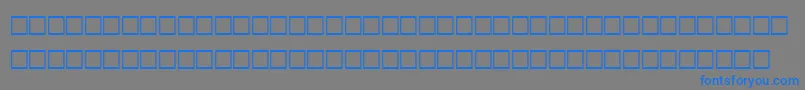 Fonte IdealistRegular – fontes azuis em um fundo cinza