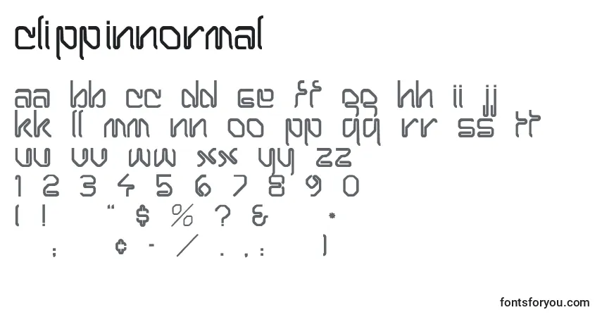 Шрифт ClippinNormal – алфавит, цифры, специальные символы