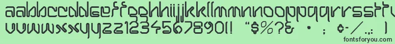 フォントClippinNormal – 緑の背景に黒い文字