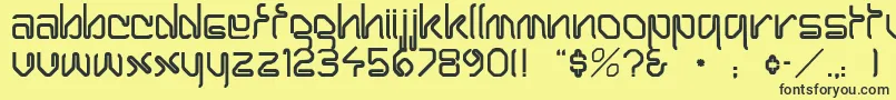 ClippinNormal Font – Black Fonts on Yellow Background