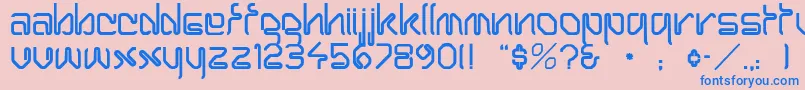 ClippinNormal Font – Blue Fonts on Pink Background