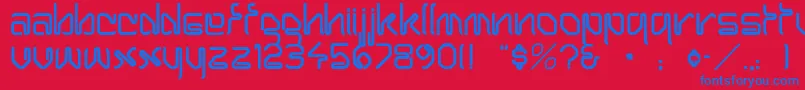 Шрифт ClippinNormal – синие шрифты на красном фоне