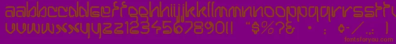 ClippinNormal Font – Brown Fonts on Purple Background