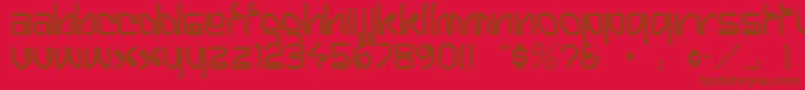 ClippinNormal-fontti – ruskeat fontit punaisella taustalla
