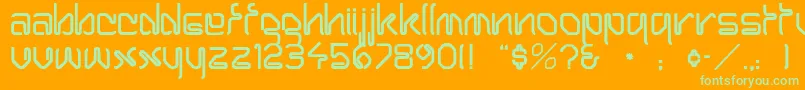 ClippinNormal Font – Green Fonts on Orange Background