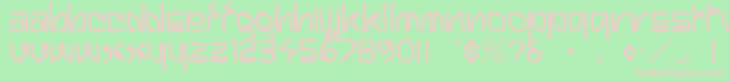 ClippinNormal Font – Pink Fonts on Green Background